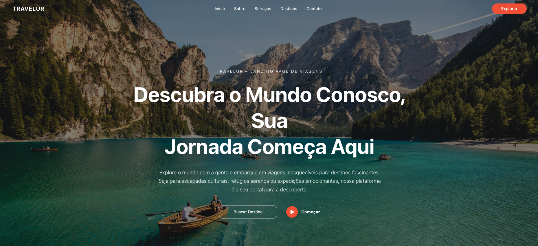 Travelur - Site Institucional de Viagens